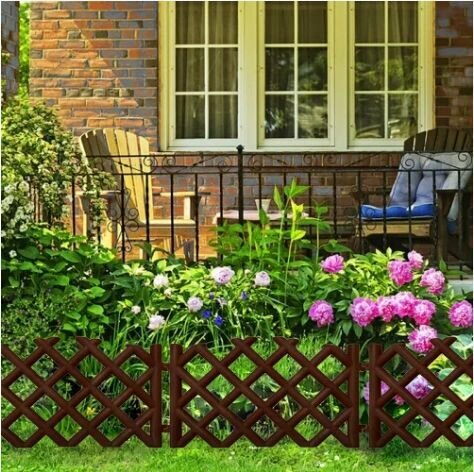 фото Забор декоративный садовый зеленый "BAROKKO"