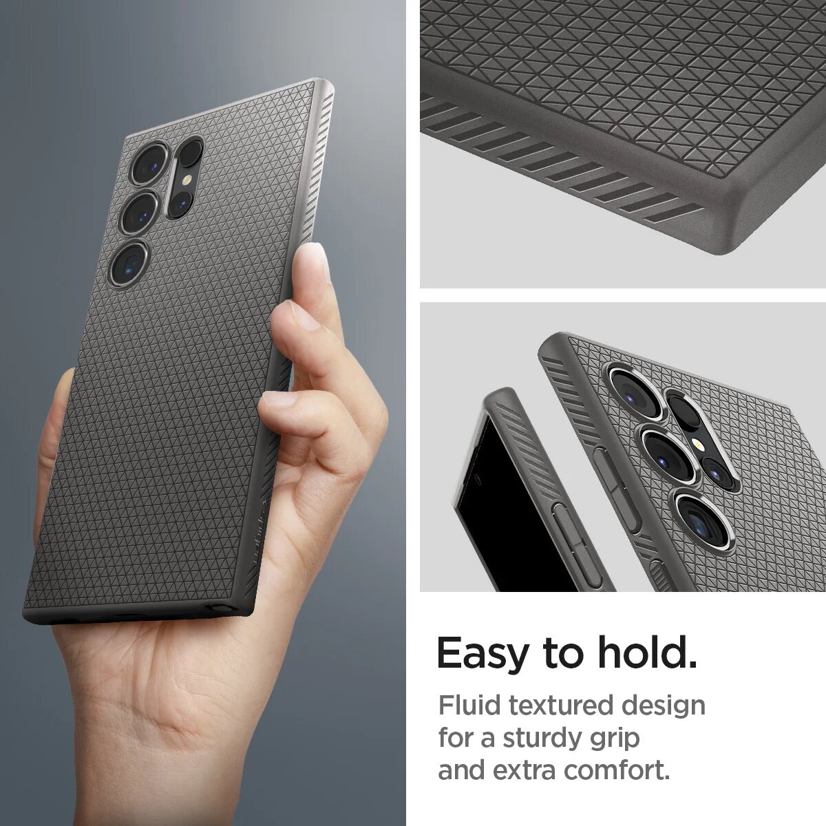 Чехол Spigen Liquid Air для Samsung Galaxy S24 / S24 Plus / Ultra (2024), Matte Black, for Galaxy S24 — фото 1