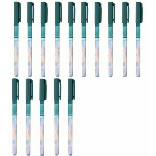 LOREX Ручка шариковая Most Savage Ones Mix Slim Soft Grip синий 0,5 мм дизайн, круглый корпус ultra-soft touch грип игольчатый наконечник, 15 шт