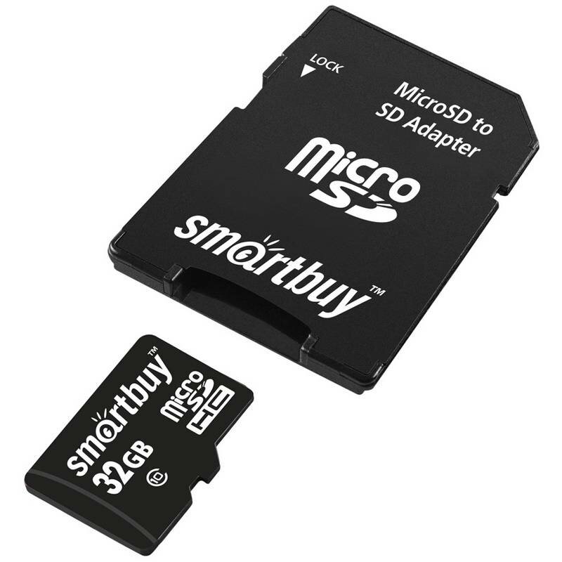 Карта памяти MicroSDHC 32 Gb SmartBuy class 10 LE 92772
