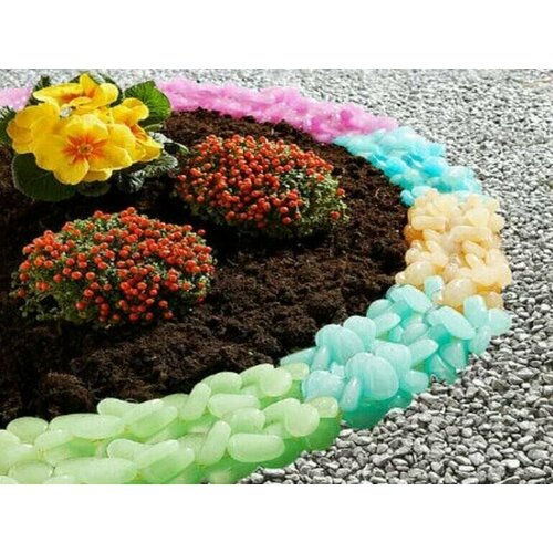 Камни с люминесцентным эффектом Uni Hauss светло-зеленый цвет 0,5 кг