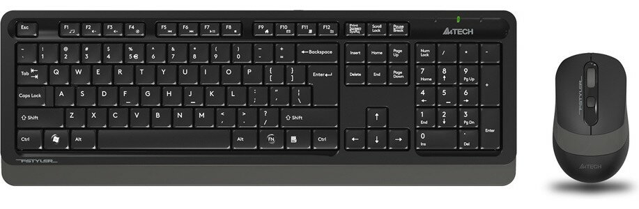 A-4Tech Клавиатура + мышь A4 Fstyler FG1010 GREY клав: черный/серый мышь: черный/серый USB беспроводная [1147570]