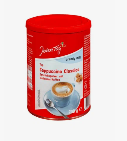 Кофе растворимый Cappuchino Classico Jeden Tag , 200 г , Германия