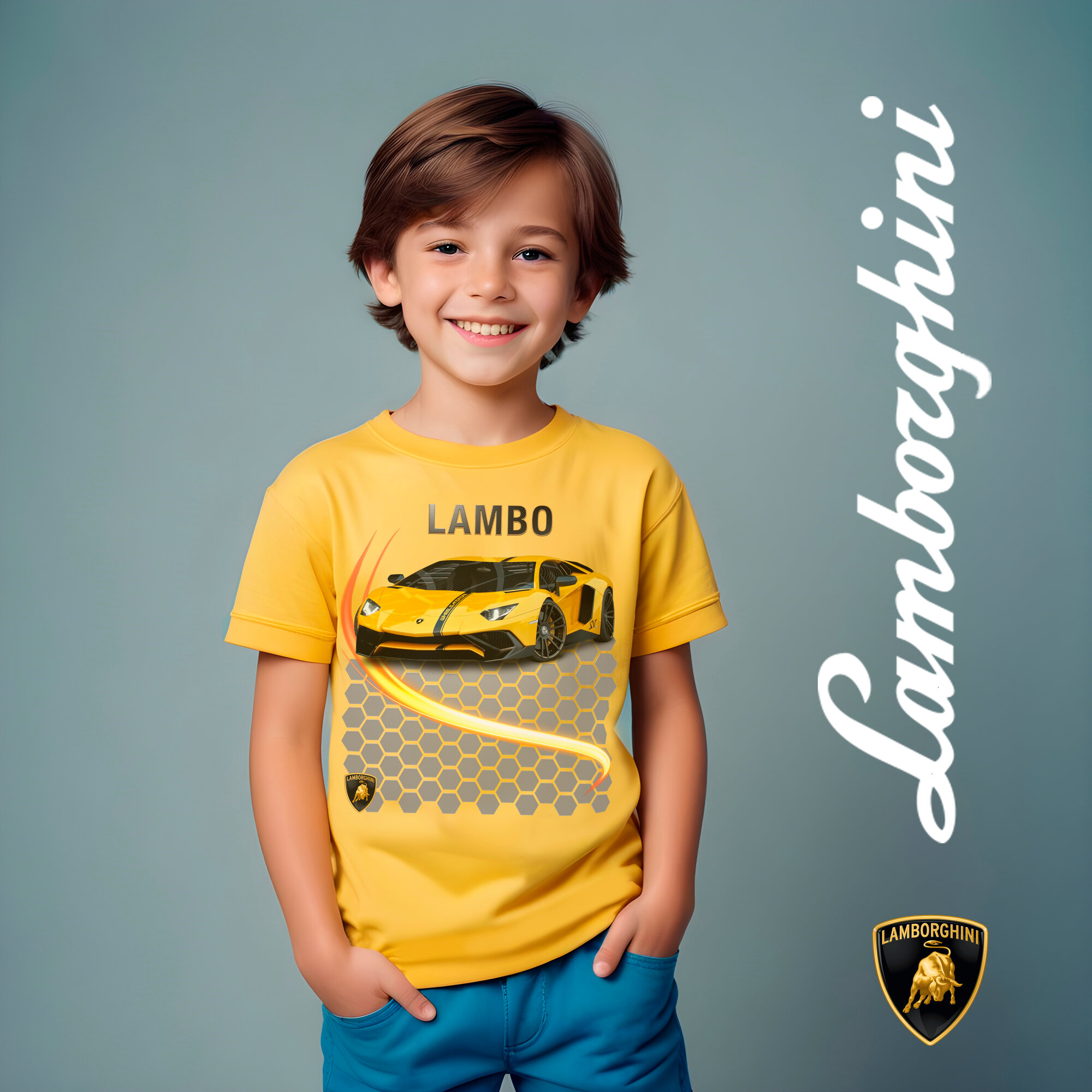 Футболка CHASTE KIDS Ламборджини / Lamborghini Автомобили