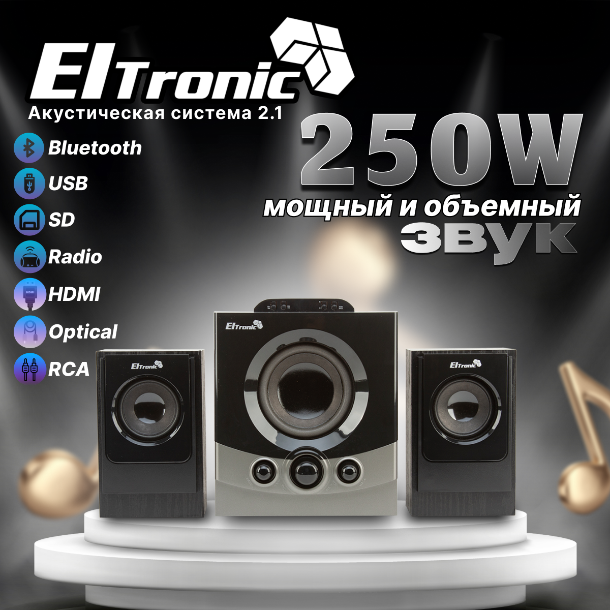 Акустическая система ELTRONIC 20-90 (черный)