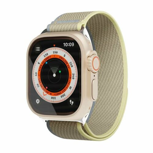 Ремешок для смарт-часов Trail Band "vlp" для Apple Watch 42/44/45/49mm, нейлоновый, бежевый-желтый бежевый, желтый