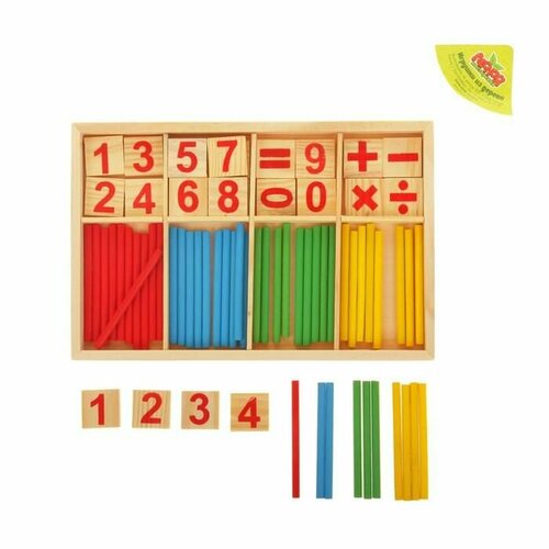 Счётные палочки цифры и знаки 72 элемента 818₽