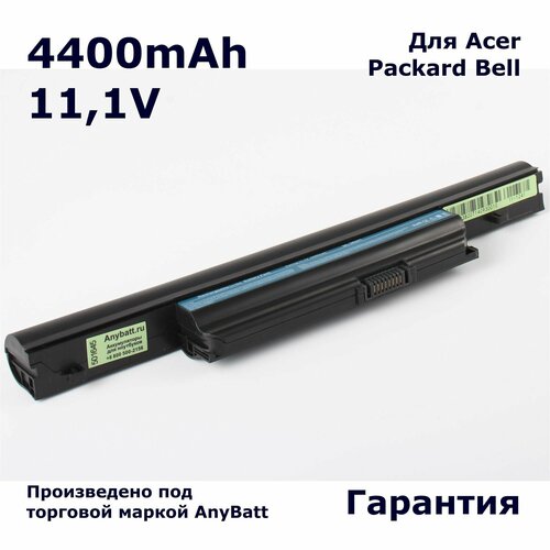 Аккумулятор AnyBatt 4400mAh, для AS10B31 AS10B3E AS10B7E AS10E7E AS10B5E AS10B41 AS10B73 AS10E76 AS10B61 AS10B6E AS10E36 AS10B51 аккумуляторная батарея ibatt ib b1 a241h 5200mah для ноутбуков acer packard bell as10b31 as10b3e as10b7e