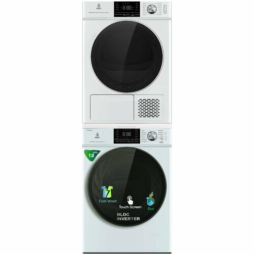 Jackysi комплект для установки в колонну Стиральная машина Jackys JW F1223BTB загрузка 12кг Сушильная машина с тепловым насосом Jackys JTD 103BHTB загрузка 10 кг Соединительный кит с выдвижной полкой Jackys 30 134970₽