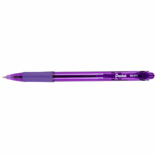 Pentel Ручка шариковая автоматическая Pentel Fine Line d 0.7 мм 12 шт. BK417-V фиолетовые чернила caran d ache шариковая ручка office line 849 m синий цвет чернил