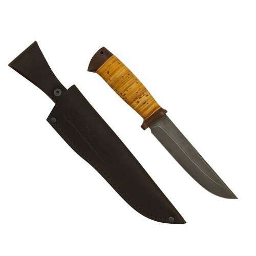 Нож Добыча (сталь Х12МФ, береста-текст.) нож ирбис 2 с лапой гардой и головой волка х12мф