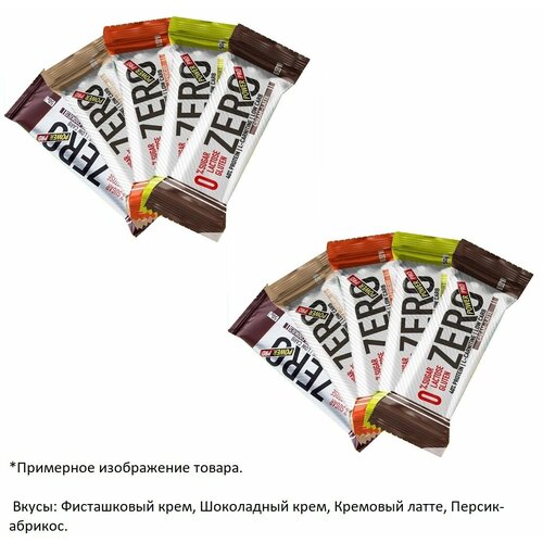 протеиновые батончики кранч beauty fit protein bar 25% 15х60г шоколадный крем nuts Power Pro Протеиновый батончик 40% ZERO 10 шт 50 гр (Power Pro) Ассорти