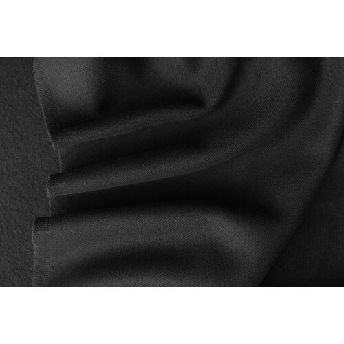 Ткань пальтовая шерсть с кашемиром чёрная