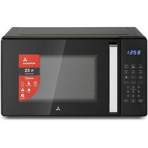 Микроволновая печь ACCESSTYLE MG23D100B 800Вт 23л черный серебристый 1584900₽