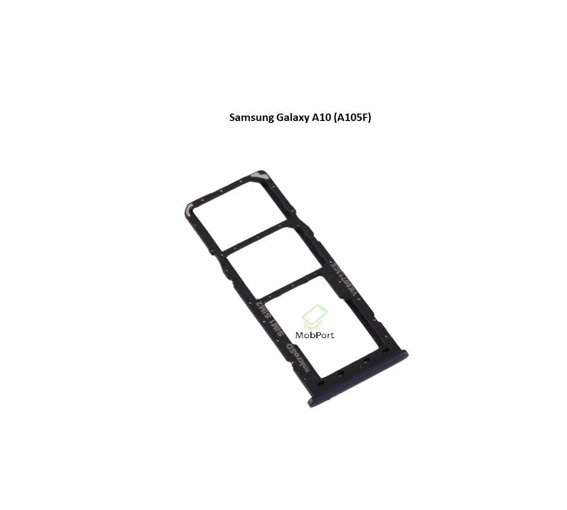 Держатель SIM для Samsung Galaxy A10 (A105F), Черный (Сим Лоток) — фото 1