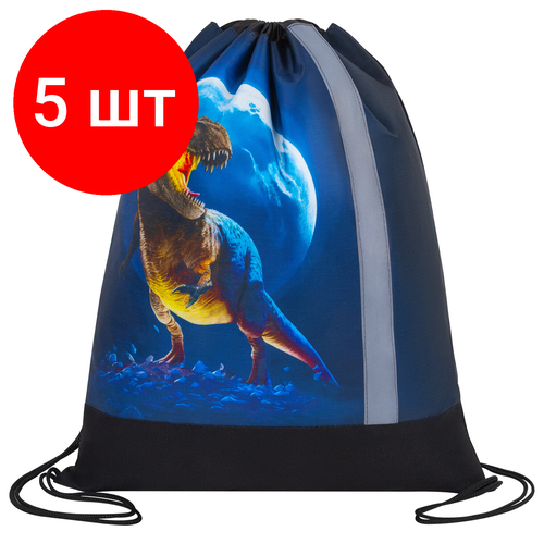 Комплект 5 шт Мешок для обуви юнландия плотный светоотражающая полоса 46х36 см Beware 272412 2419₽