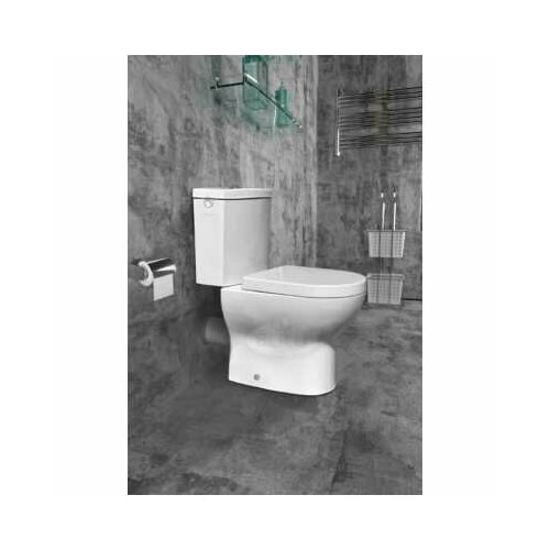 Напольный унитаз компакт Bolu T-7604 безободковый с сиденьем с микролифтом