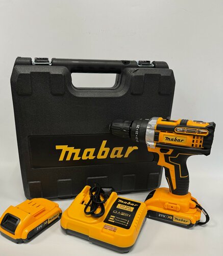 Изображение товара Дрель-шуруповерт 21V / Шуруповерт аккумуляторный 21 В с набором (100 Нм, 2 АКБ Li-ion, 2 Ач, 2 скорости)