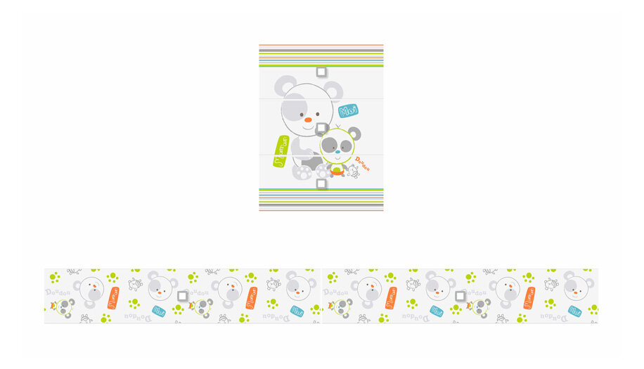 фото Фасад к кроватке детской Polini kids Simple 1100 Панды