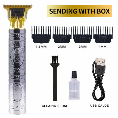 Электрическая машинка для стрижки с градиентной серебристо-серой головкой Будды из ABS 52200₽