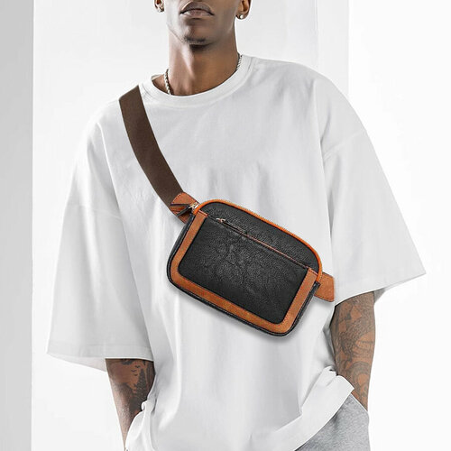 Сумка поясная фактура лаковая матовая гладкая 1688₽