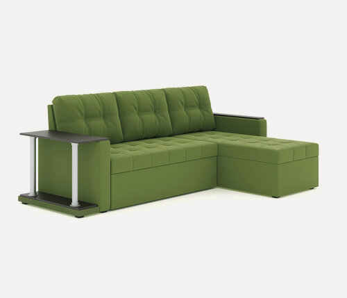 Изображение товара Угловой диван Атланта D@E Factory , 140х200, Велюр бинго эпл , ППУ, Дельфин