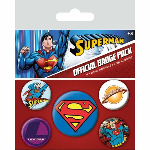 Superman Badge Pack Pyramid из комиксов DC Comics Набор значков Супермен из ДС Комикс Пирами 1279₽
