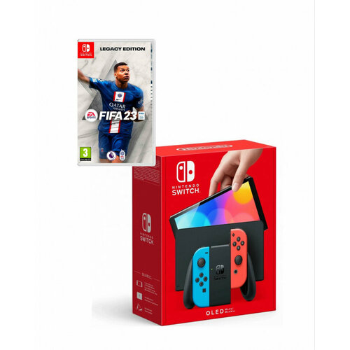 Игровая консоль Nintendo Switch OLED красно-синий FIFA 23 3999000₽