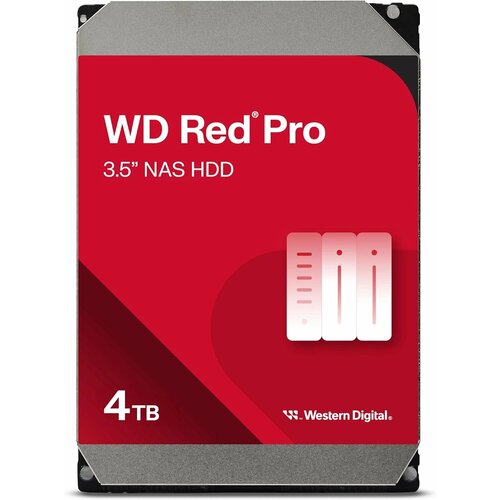 WD Жесткий диск WD SATA-III 4TB WD4005FFBX NAS Red Pro (7200rpm) 256Mb 3.5" WD4005FFBX