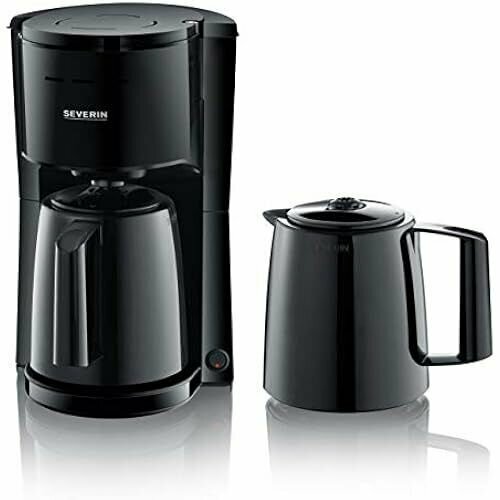 SEVERIN KA 9307 Фильтровальная кофемашина с 2 термокувшинами кофемашина на 8 чашек на кувшин фильтрующая машина с 2 изолированными кувшинами черный 1735600₽