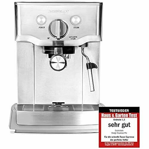 Gastroback 42709 Design Espresso Pro Эспрессо-машина с держателем фильтра насадкой для вспенивания молока 15 бар 15 л термоблочная система нагрева нержавеющая сталь 188 4616100₽