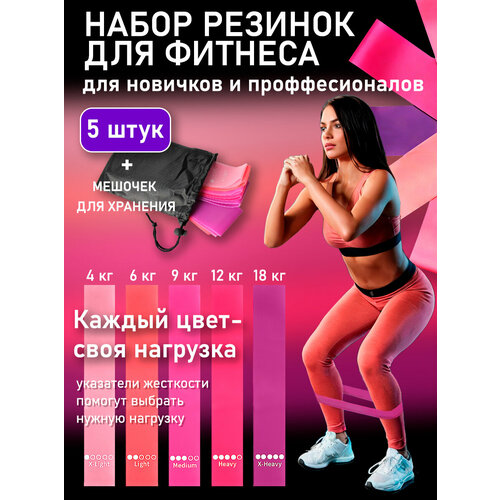 Фитнес резинки набор Эспандер ленточный Жгут спортивный ТренажерПетли для подтягивания 450₽