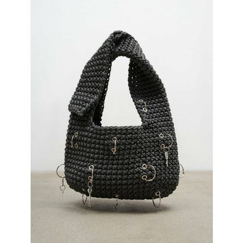 Сумка USACH, фактура гладкая, рельефная, плетеная, вязаная, хаки