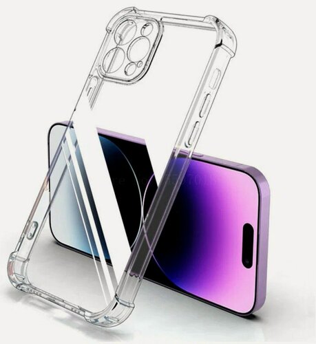 Изображение товара Чехол прозрачный противоударный с защитой камеры для iPhone 14 Pro Max/ усиленные углы