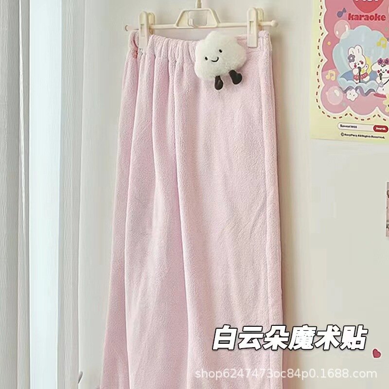 фото Банное полотенце "Облачная банная юбка", впитывающее, быстросохнущее, розовое