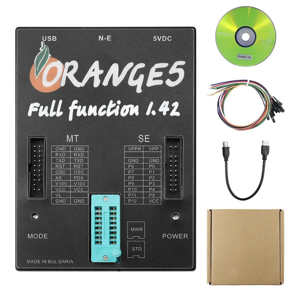 Оранжевый программатор 5 V1.42 V1.38 Orange 5 plus V1.36 и адаптер программного обеспечения Orange 5