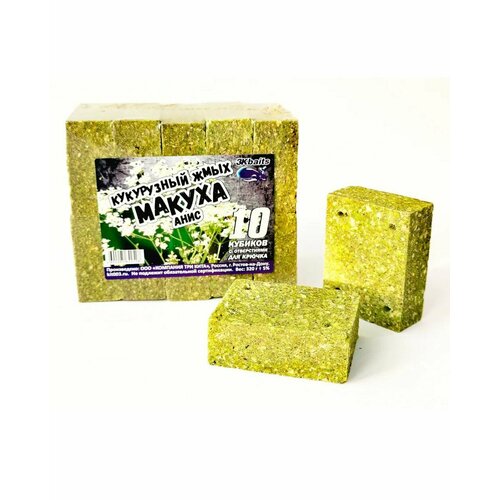 Кукурузный жмых-макуха с отверстиями для крючка 