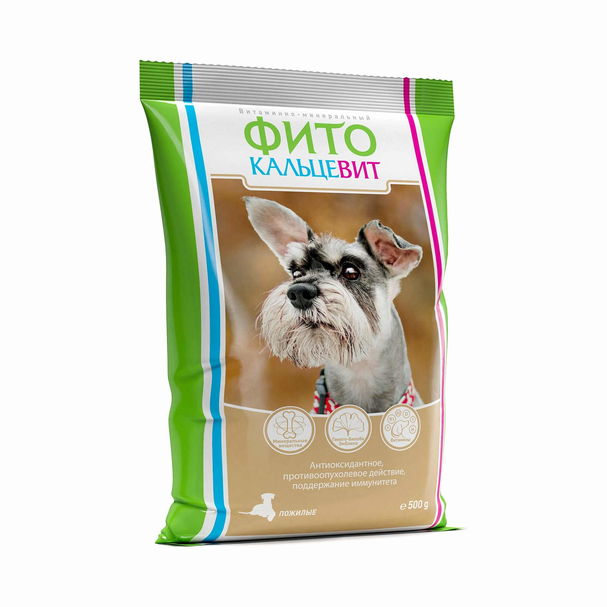 Витаминно-минеральный корм Фитокальцевит для пожилых собак 6+ 500 гр