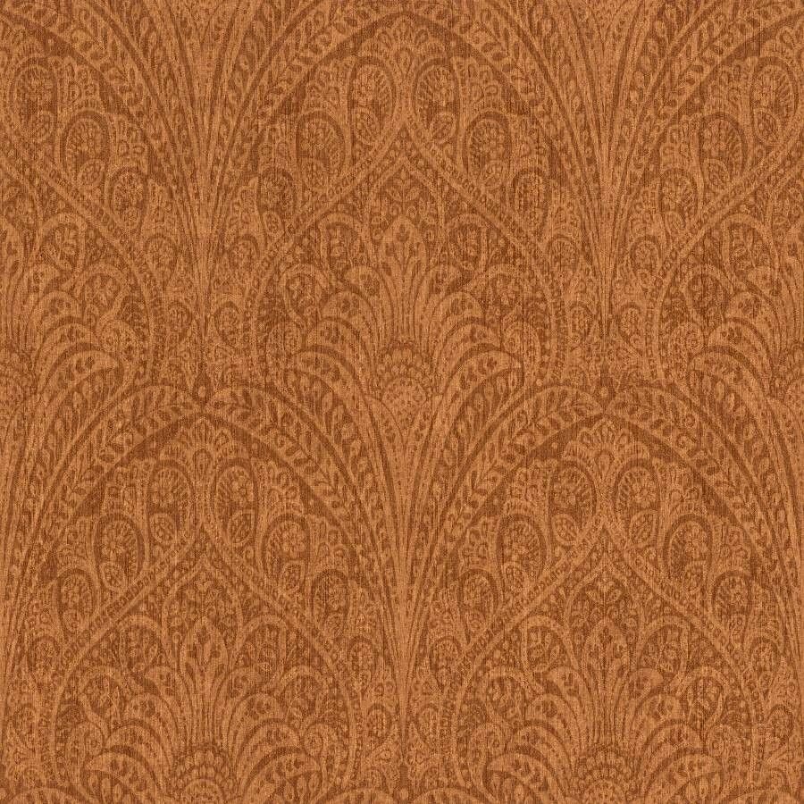 Обои Rasch Indian Style 746341 0.53 на 10.05 цвет коричневый рисунок дамаск моющиеся