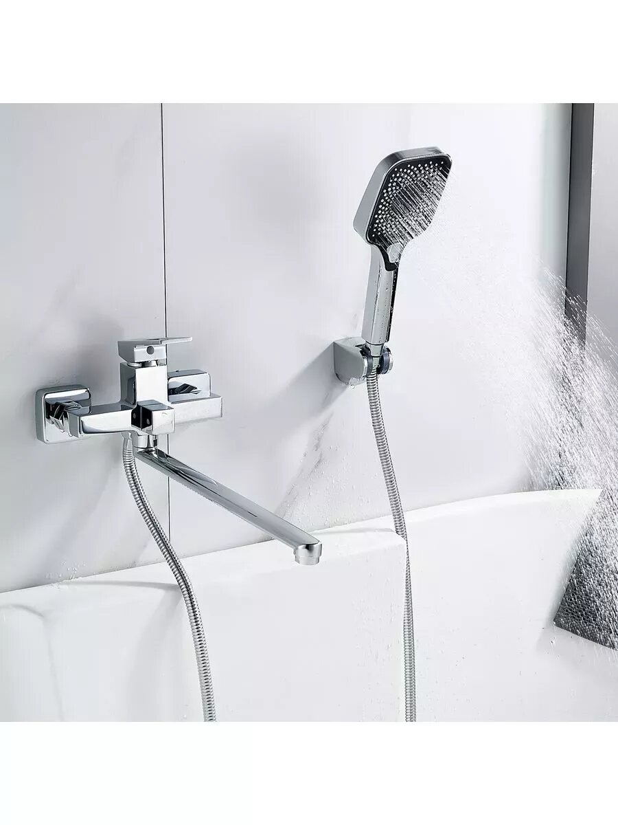 Смеситель для ванны F2296 с душем хром — фото 1