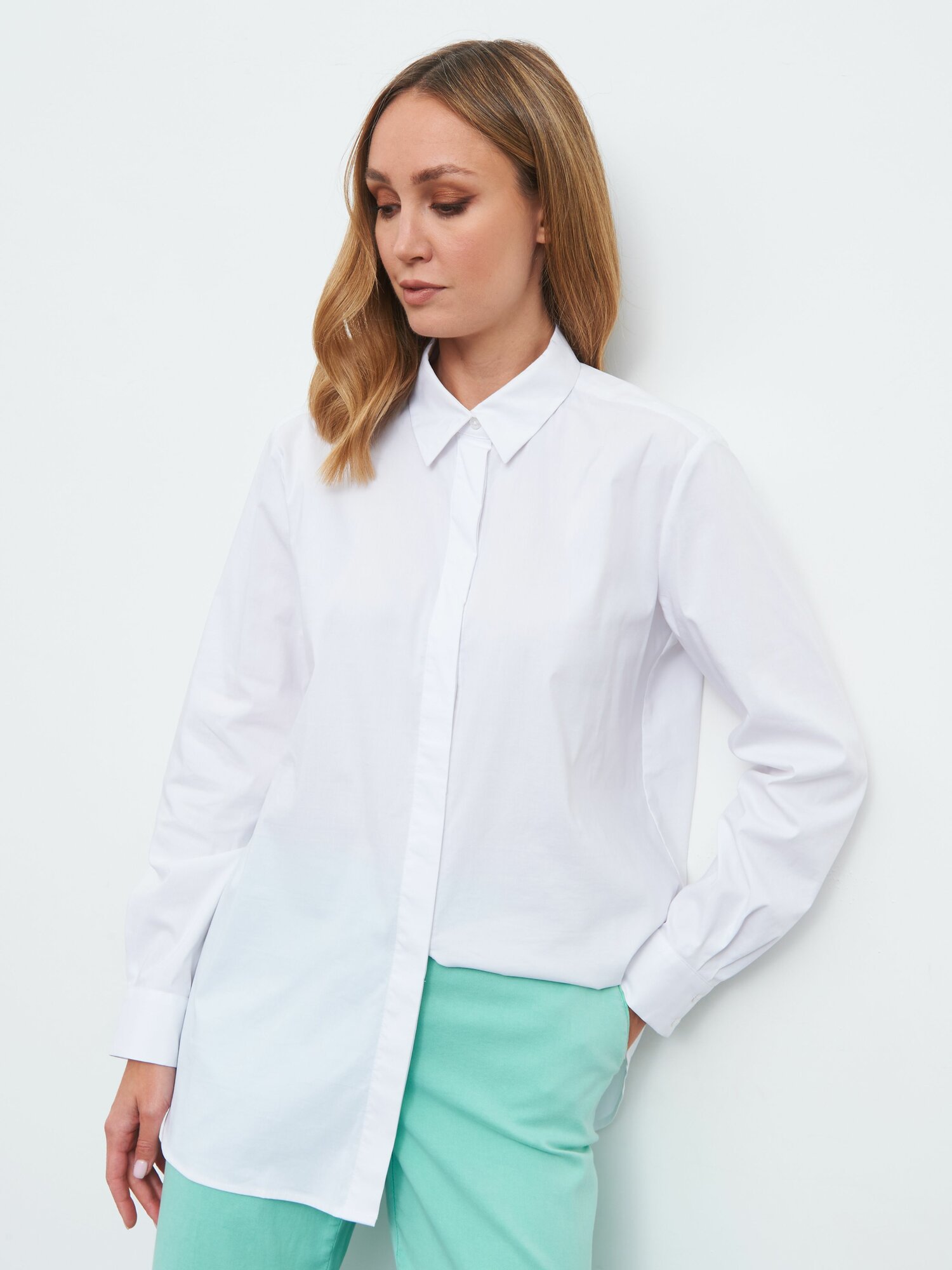 Рубашка Gerry Weber Осень-зима 2024, размер 44, белый