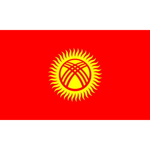 Наклейка Стикер Флаг Кыргызстана 20см 350₽