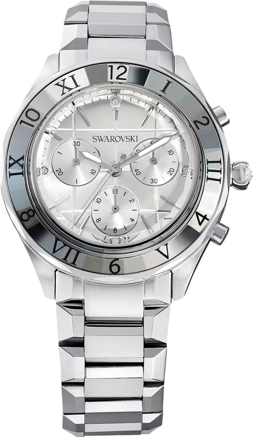 Наручные часы SWAROVSKI, серебристый/белый/золотой