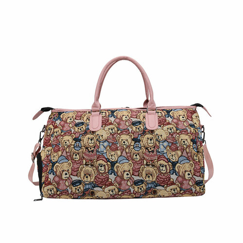 Сумка дорожная , 21х29х48 см, пудровый