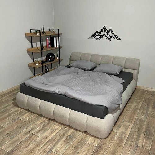 Изображение товара Кровать VIERO Букле, мягкое изголовье, 140х200 см, с ортопедическим основанием и подъемным механизмом