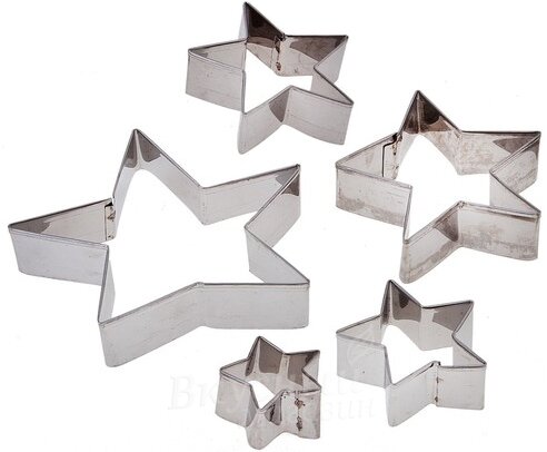 Выемка для теста Звезда набор 5 шт. Доляна