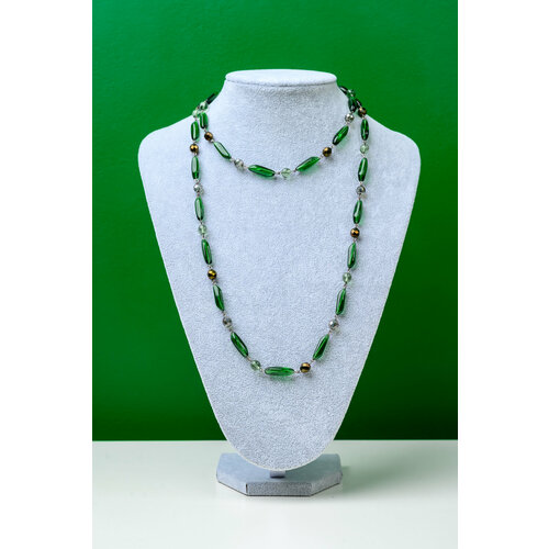 Бусы Bohemia Style, хрусталь, зеленый