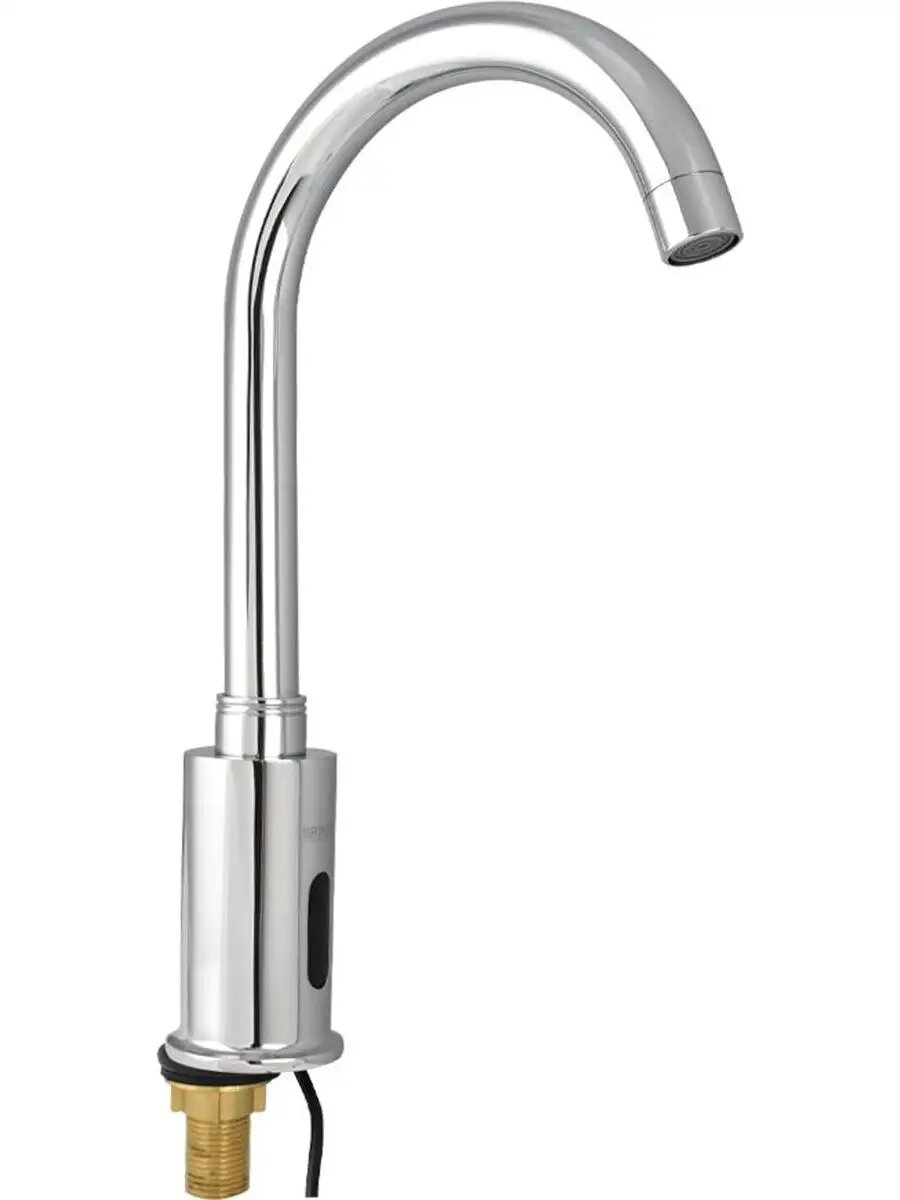 BRIMIX - Смеситель сенсорный на раковину и мойку, с регулировкой температуры воды, высокий С-образный излив