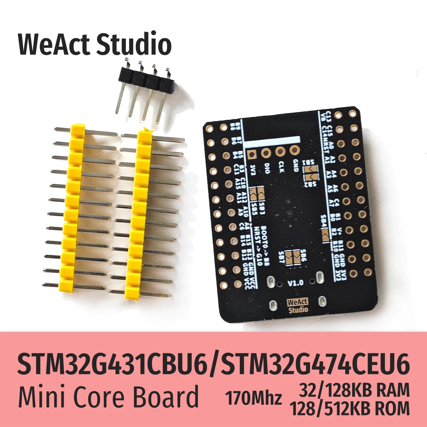 Материнская плата WeAct STM32G4 STM32G474CEU6 STM32G431CBU6 STM32G474 STM32G474, STM32G431CBU6 — фото 1