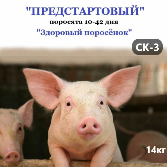 Полнорационный комбикорм для с/х животных и птиц. СК-3 поросята(10-42)дней